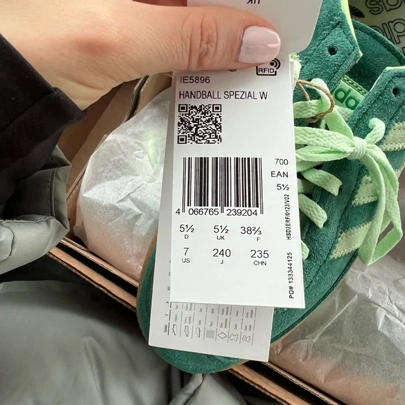 Adidas Spezial Green and Gum Sneakers - Picture 7 of 8